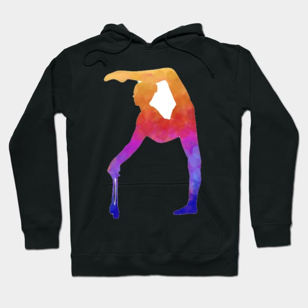 A rythmic gymnast with clubs Hoodie by artsyreader